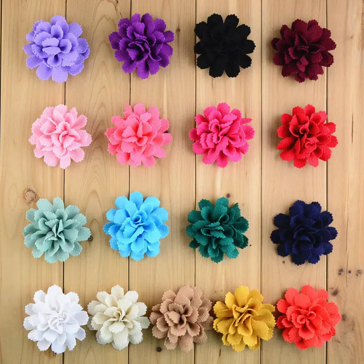 40 Pcs Lot 3 Kain Sifon Bunga Buatan Bunga Diy Untuk Anak Anak Pakaian Korsase Rambut Aksesoris Gratis Pengiriman Fh59 Flowers Artificial Flowers Diyflower Flower Aliexpress