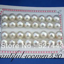 > 16 пара 12 мм круглый белый FW жемчужной сережкой silv