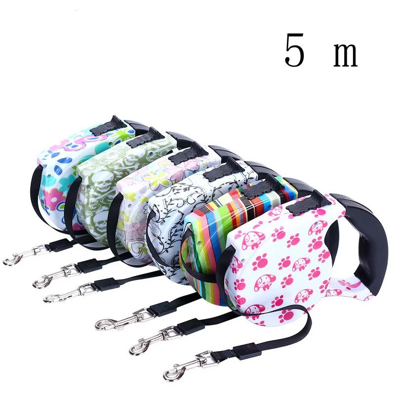 

3/5M Retractable Dog Leash Training Puppy Extending Traction Rope Walking Leashes Adjustable Dog Collar For Small Medium Dogs