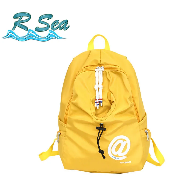 

Waterproof nylon travel backpack Korean fashion shoulder student backpack with draw pocket
