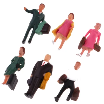 

6pcs Train Passengers Painted Model People Figures HO for Layout or Diorama