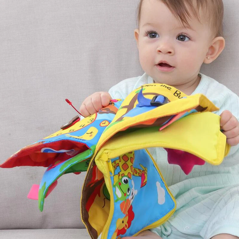 Soft Cloth Book Baby Toy Educational Reading Book Life Operational Ability Development Rustle Sound Infant Educational Baby Toys