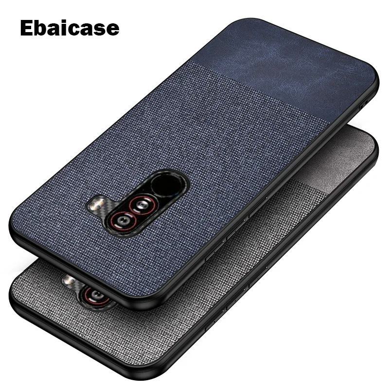 

Xiaomi Pocophone F1 Case Shockproof Back Cover Cloth Fabric Silicone Soft Edge Original Ebaicase Case for Pocophone F1 Case