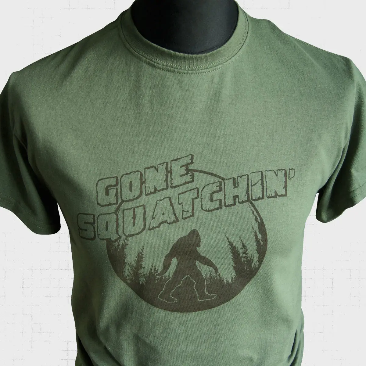 Gone Squatchin футболка Bigfoot Sasquatch Squatching Yeti Hunter Green Новые футболки Забавные новые топы