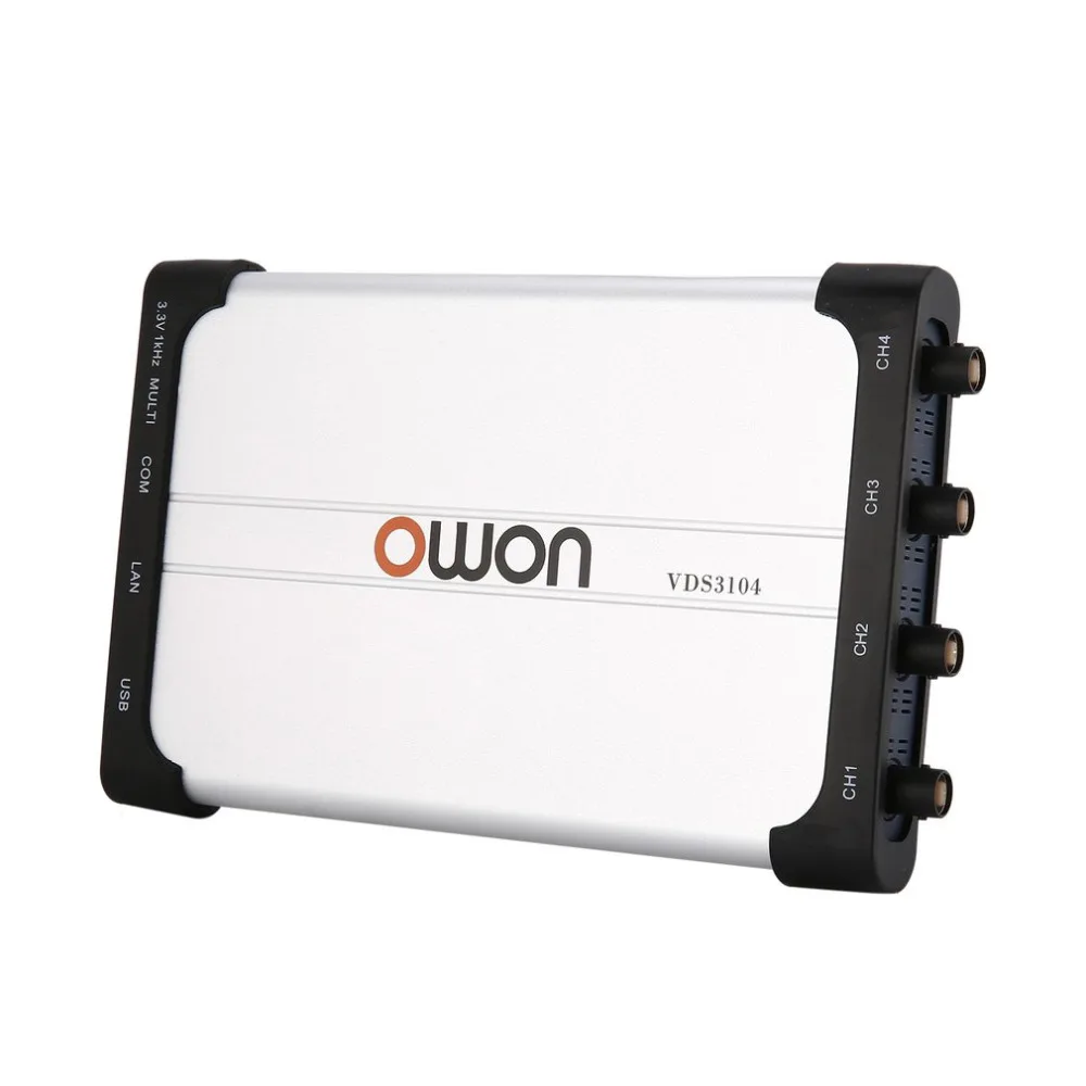

Owon VDS3104L Oscilloscope Portable 100MHz 4+1 Channels Record USB Storage Waveform Generator Multimeter Spectrum