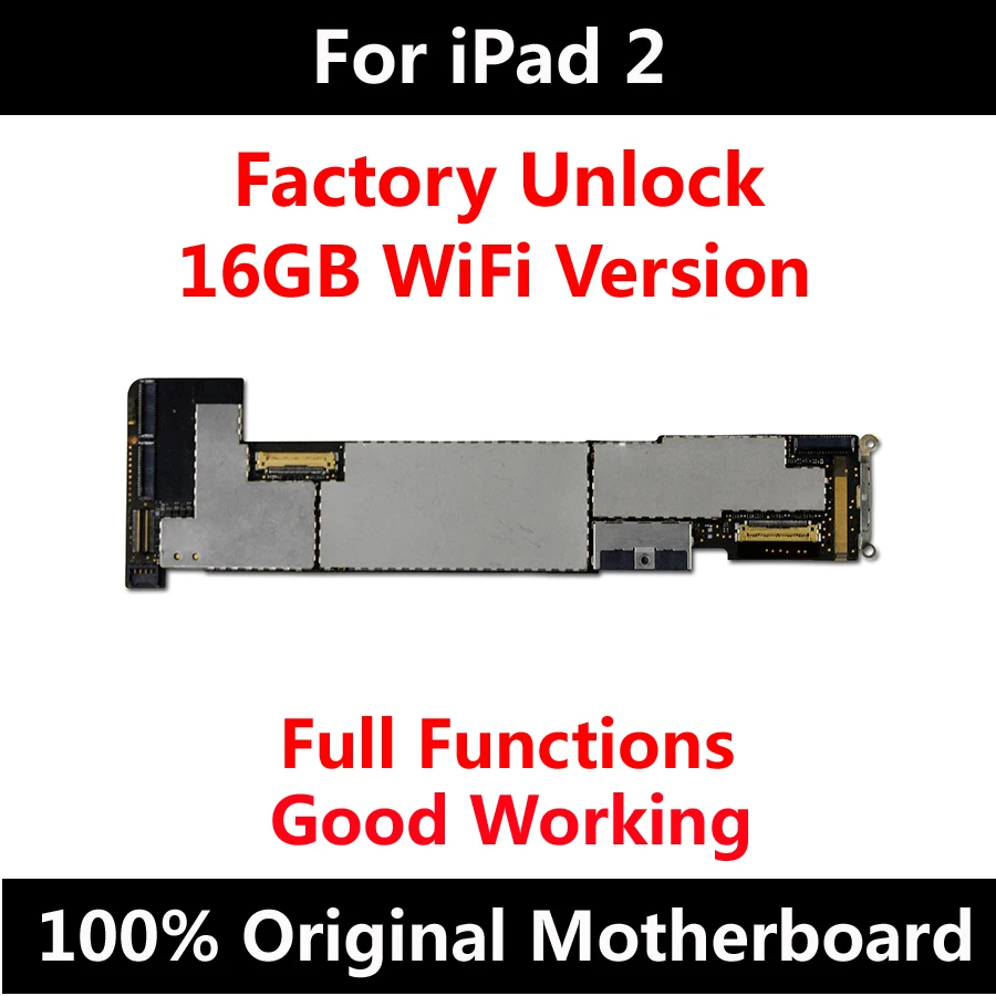 

For iPad 2 16GB Wifi Version Factory Unlocked Original Motherboard With Full Chips IOS 100% Working Logic Board