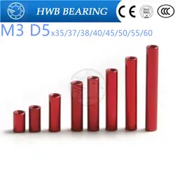 M3 x 35 мм 37 мм 38 мм 40 мм 45 мм 50 мм 55 мм 60mm10 шт M3 od = 5 мм красный Алюминий сплав противостояние/spacer шпилька крепеж Алюминий колонка