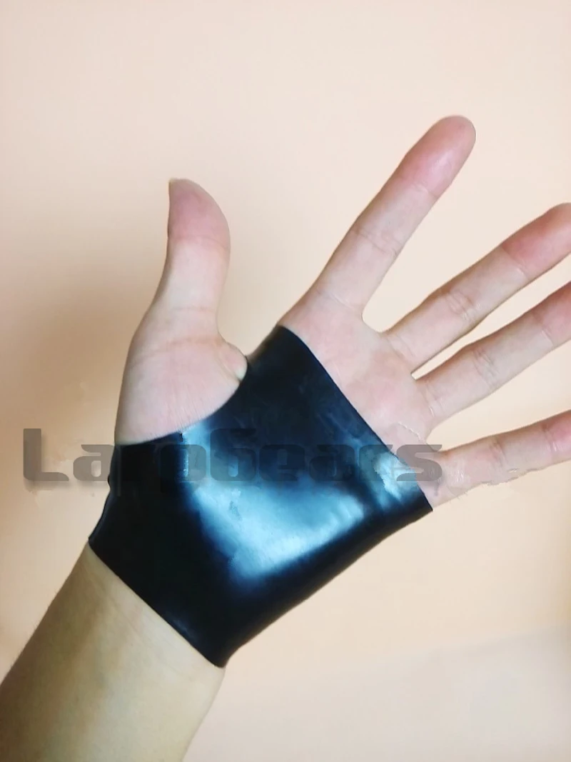 

Black Sexy Natural Latex Fingerless Gloves Female Fashion Gloves