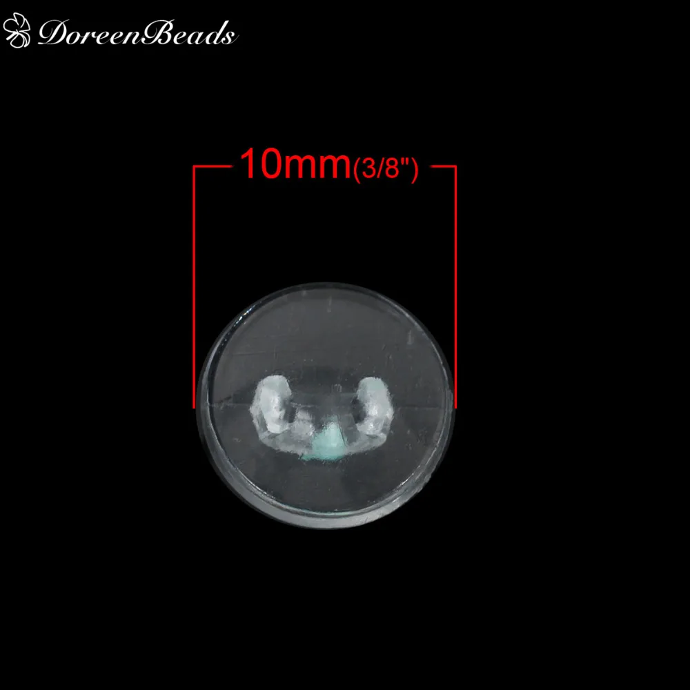DoreenBeads пластиковые швейные хвостовик пуговицы круглые прозрачные 10 мм(3/") Диаметр, 20 шт