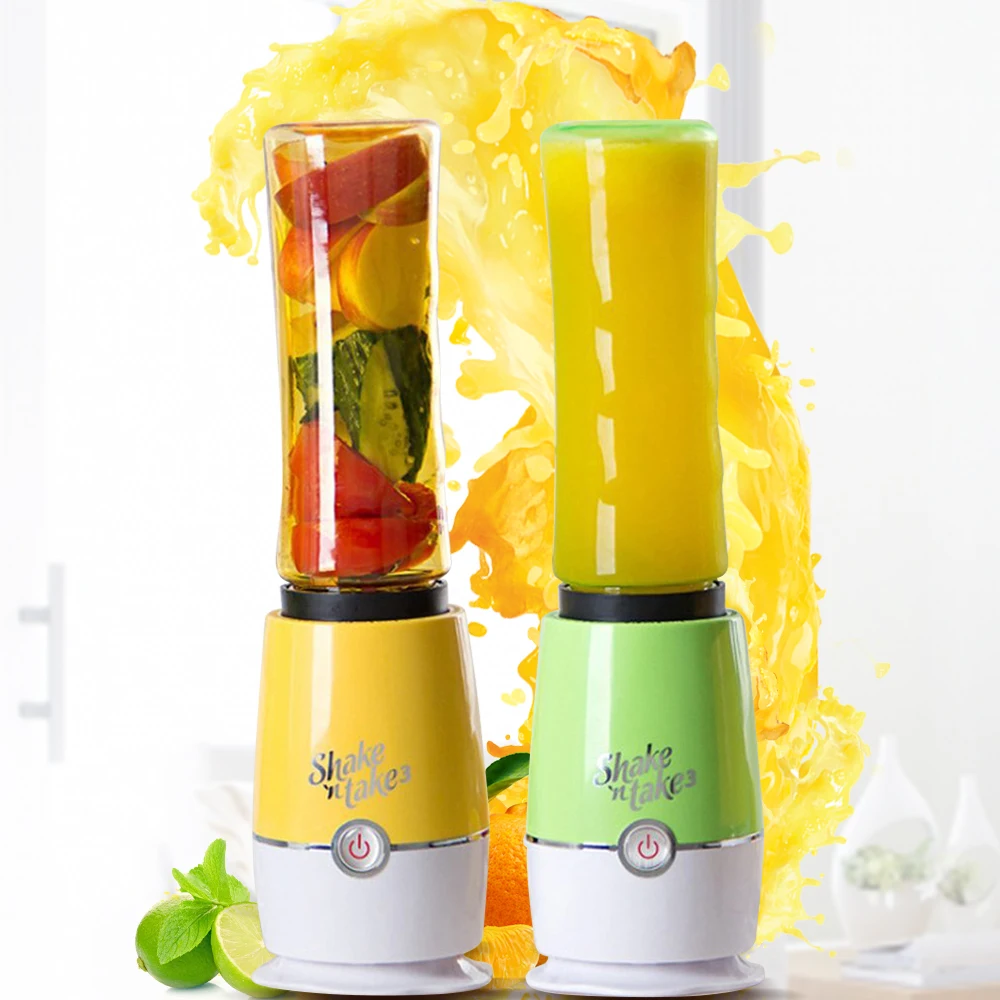 Mini Electric Juicer Shake N Take Small Blender Mixer with Smoothie