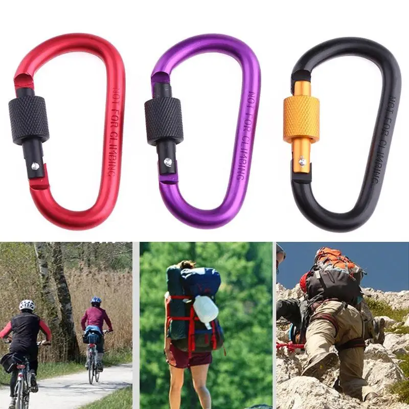 

Aluminum Alloy Climbing Carabiner Hook Gear Camping Snap Clip Hooks Hiking Buckle Lock EDC Tool
