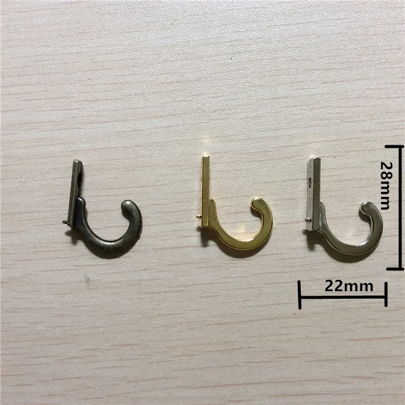 

Mini Key Hangers,Antique Alloy Hook Decorative Furniture Wood Board Mounted Robe Hooks,28*22mm,60Pcs