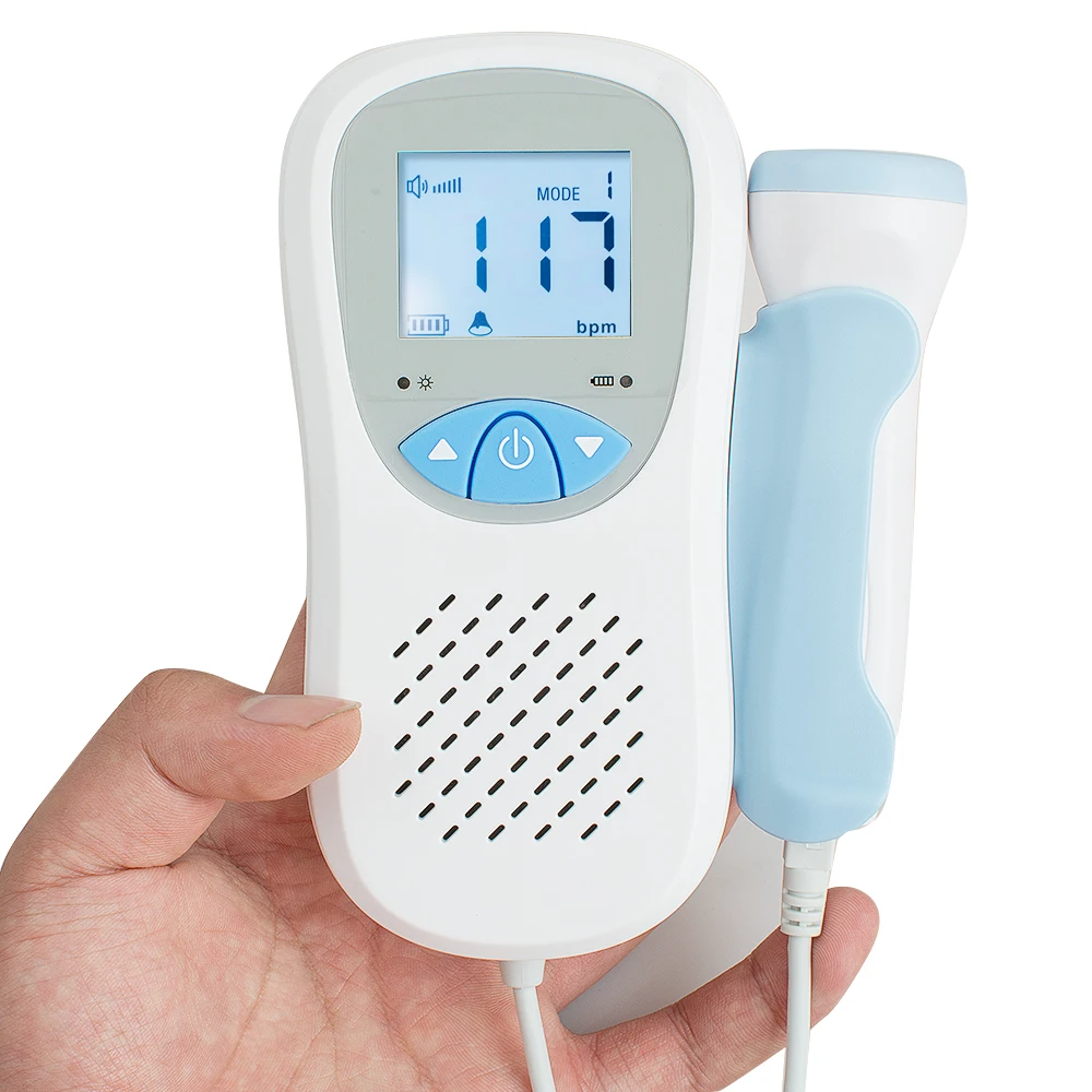 

Free Shipping From USA ,Fetal Heart Doppler LCD Pocket Prenatal Heart Baby Sound Monitor 3MHz Probe