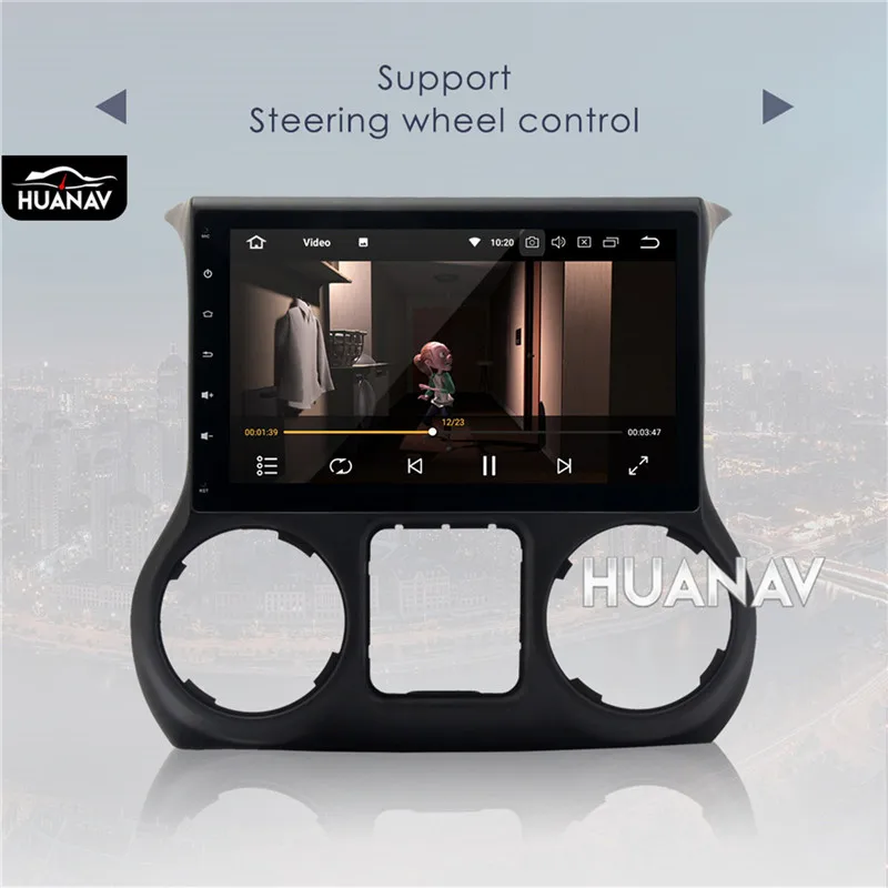 Excellent Car radio player car GPS navigation for Jeep Wrangler 2011-2016 2 din car radio gps Android 8.0 10.2