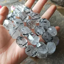 Свободные бусины большой формы мм 15*18 мм черный турмалин барокко граненая свободная форма для изготовления ювелирных изделий DIY FPPJ бусины природа