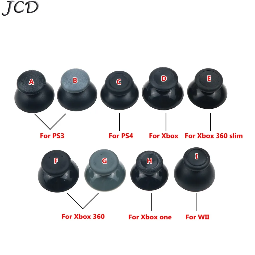 

JCD 1Pair=2PCS Analog Joystick thumb Stick grip Cap for Sony PS3 PS4 for Xbox 360/One for WII joypad Controller Thumbsticks