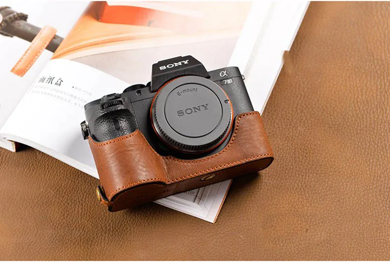 [VR] чехол для камеры ручной работы из натуральной кожи на половину корпуса Sony A7R2