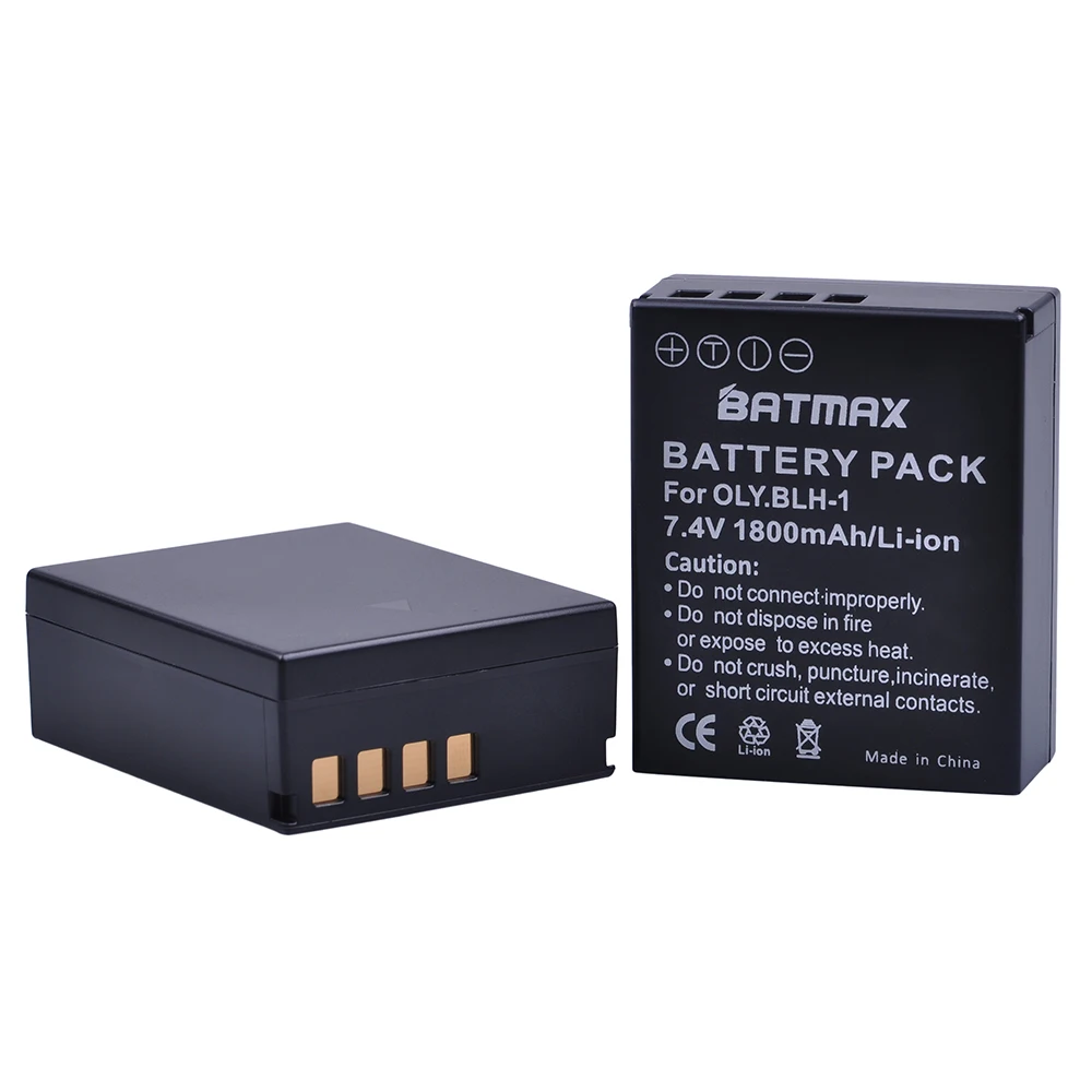 Batmax 2 шт. 1800 мАч BLH 1 BLH1 аккумуляторы для камеры Accu + ЖК дисплей двойное зарядное