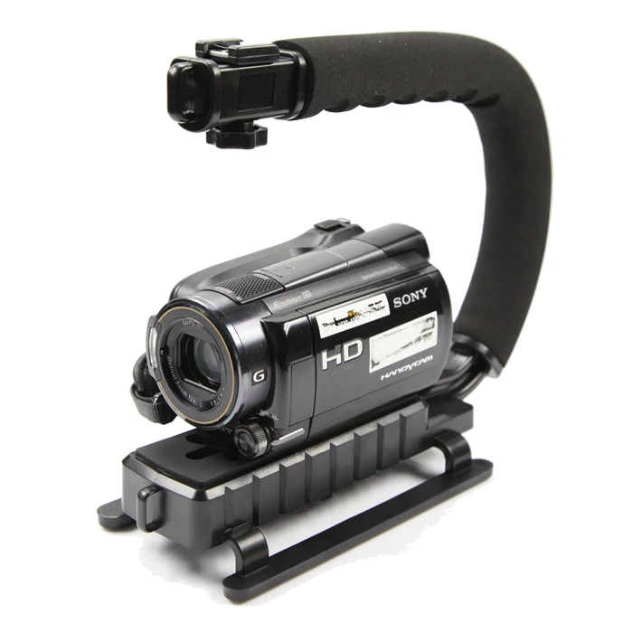 

Держатель кронштейна для вспышки C форма ручка для видео Ручной Стабилизатор ручка для DSLR SLR камеры мини DV видеокамеры