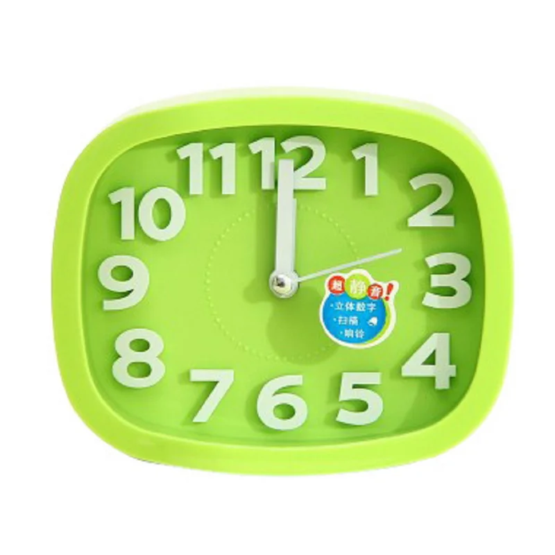 1pcs Cute Kids Cute Alarm Clock Desktop Students Rectangle Shape Table