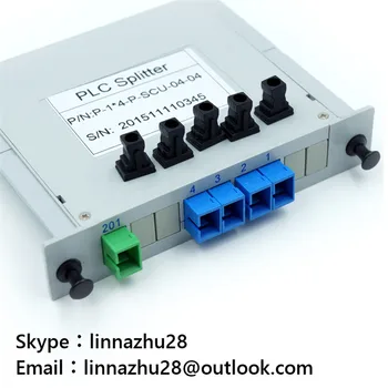 

5 pcs SC/UPC 1x4 Module PLC Fiber Optical Splitter SC Connector PLC Splitter Box optical branching device