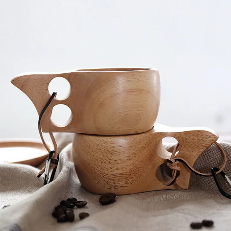 Kuksa чашка новая финская ручная портативная деревянная чашка для кофе кружка для молока туристический подарок 60 шт/лот