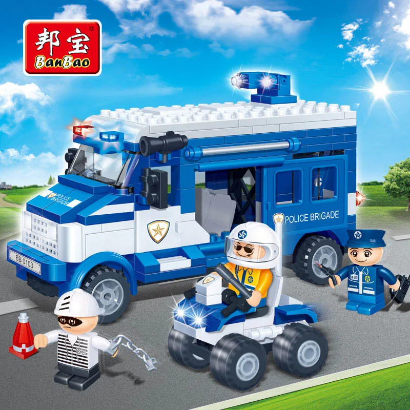BanBao Police Educational Building Blocks Toys For Children City Cop