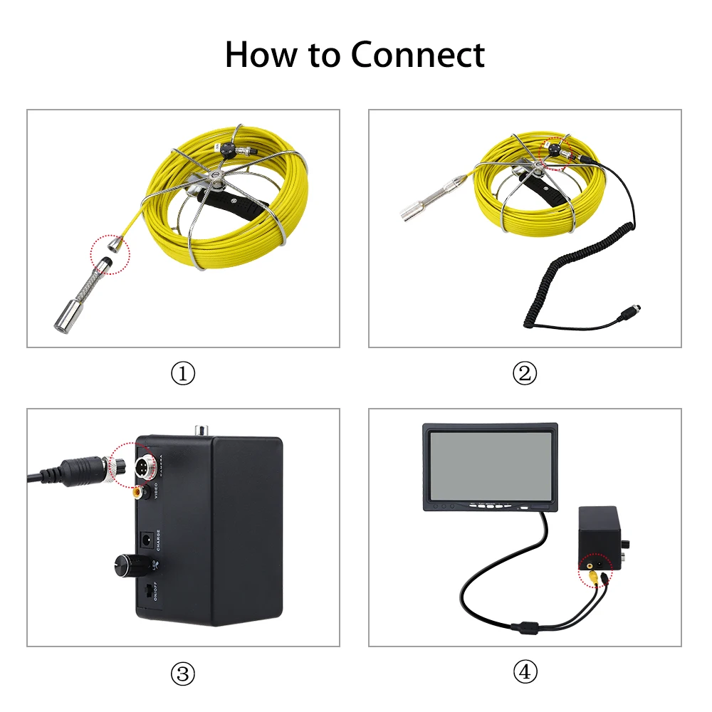 Eyoyo WF92 23mm 20M DVR With 8GB Card HD Sewer Pipe Pipeline 7