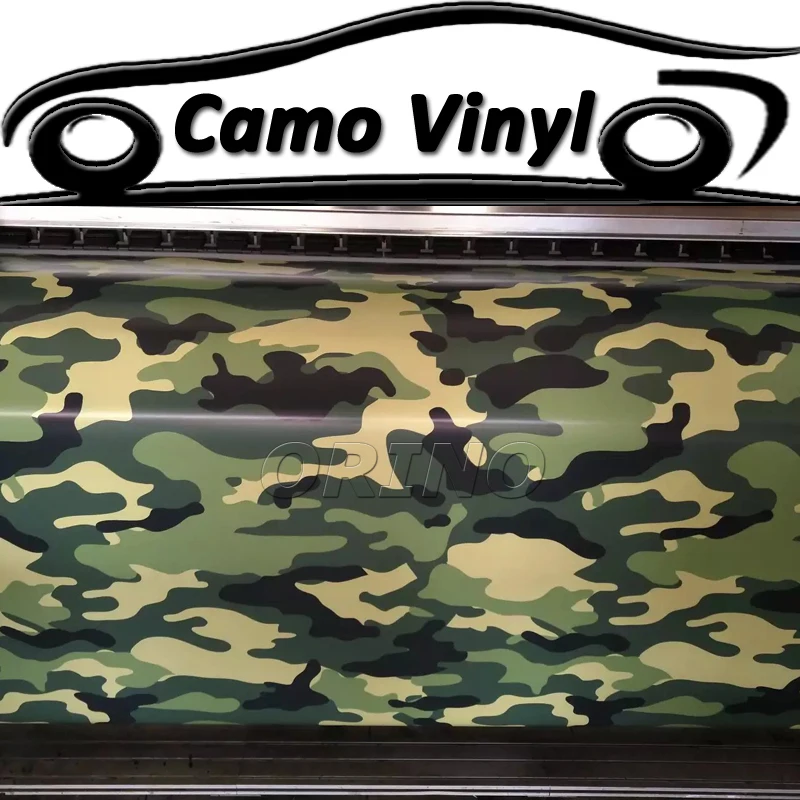 Carstyling Military Green Camouflage Vinyl Wrap Urban Army Green Camouflage Camo Foil Sticker