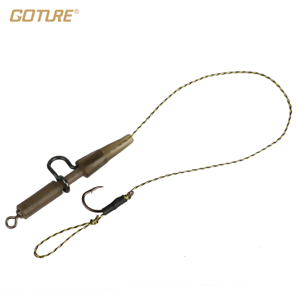 Goture 2packs/lot Carp Fishing Hair Gigs Terminal Tackle Kit Ready Made