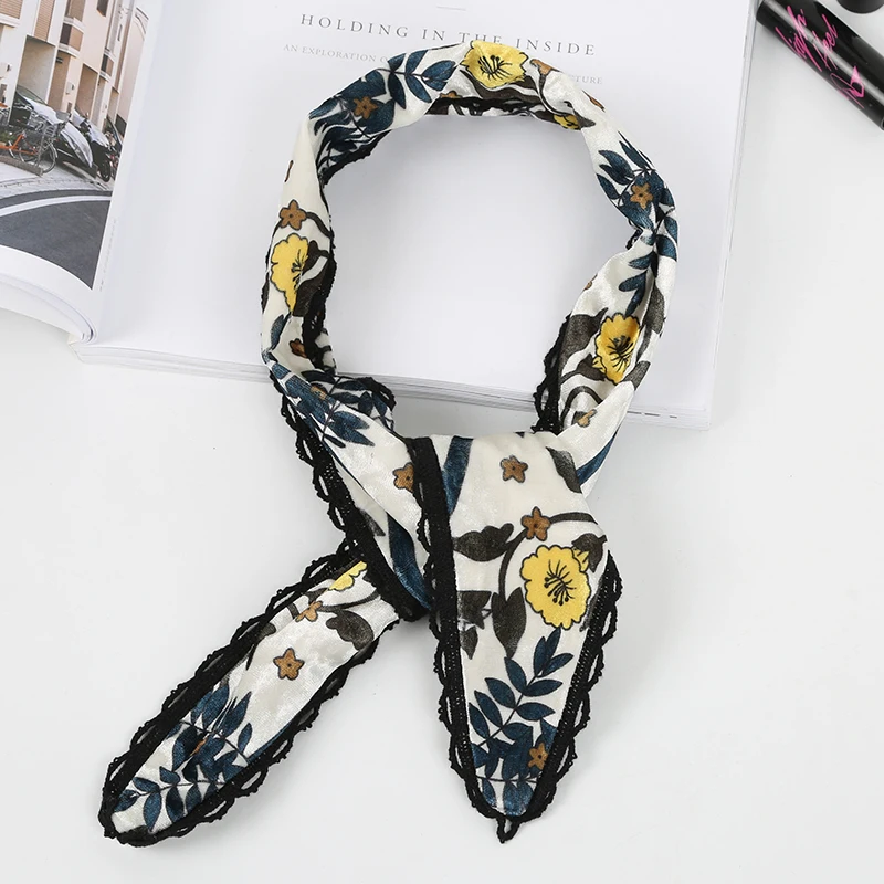 Multi Style Small Square Scarf Lace Short Neckchife Lady Decorations ...