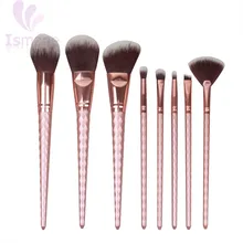 ISMINE Rose Gold 8 PCS Unicorn Brush Makeup Brush Set Nylon Hair Eyebrow Eyeshadow Powder brush Rose Golden Portable brushes