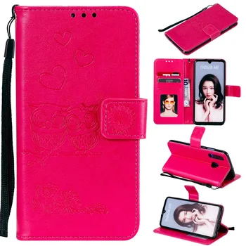 

100pcs/lot Owl embossing 3 card wholesale leather case cover for Huawei P10 P10 lite P10 plus P20 P20 lite pro P30 P30 lite Pro