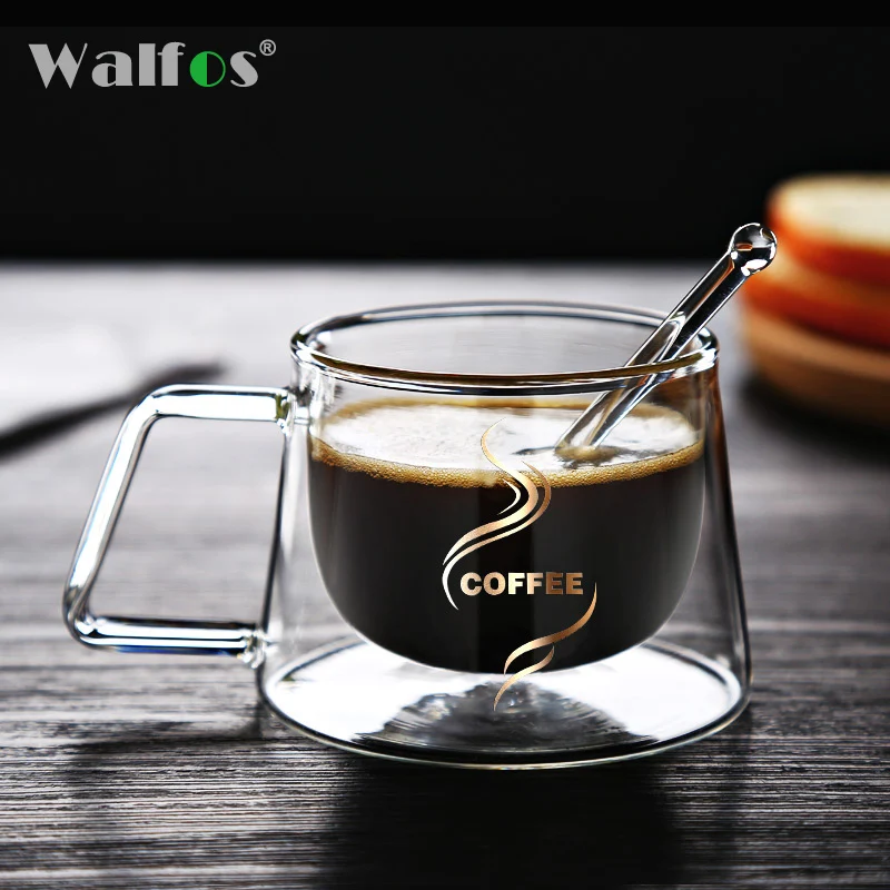 

Double Glass Coffee Mug with Strap As Gift for Boy and Girl American Style Cup Drinkware Cups and Mugs Creative Handgrip