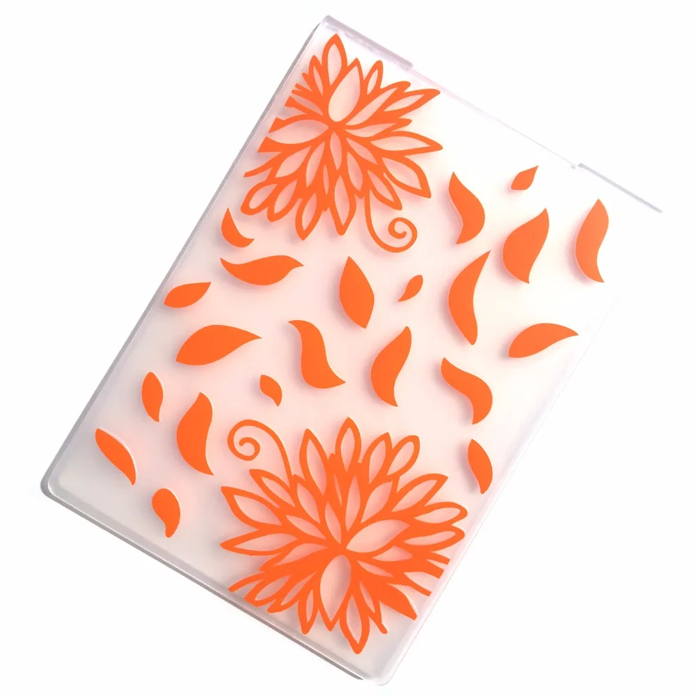 (5.8x4.1 inch) Flower Leaf Emboss stamps colorful printing Plastic Embossing Folder For DIY making shading paper | Дом и сад
