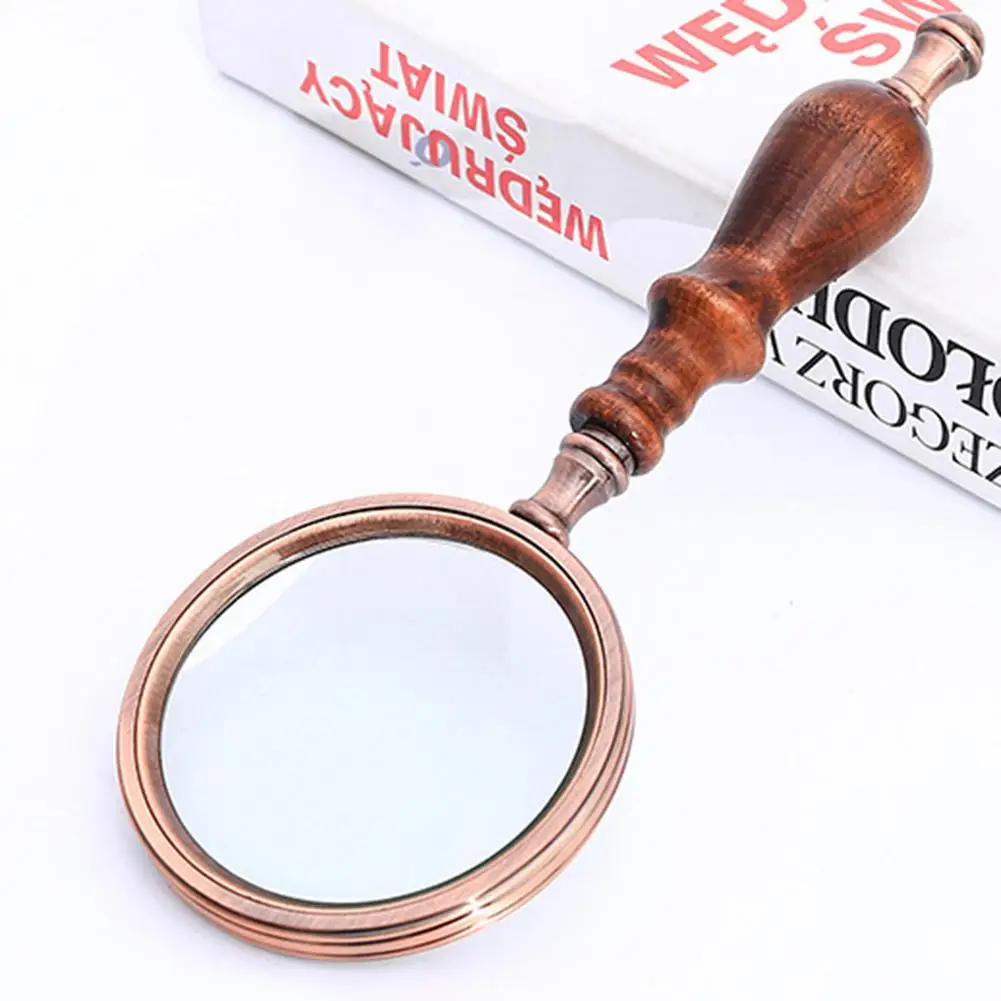 

Antique 10X Reading Magnifying Glass Wooden Handle Jewelry Magnifier Loupe 2019
