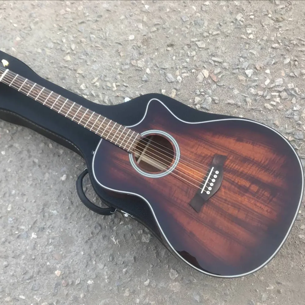 

Cutaway KOA wood K24ce Classical acoustic Guitar 2019 New arrival custom 41 inches Chaylor K24 koa Guitar acoustic