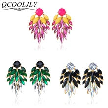 Женские классические украшения, большие хрустальные серьги-гвоздики, серьги в виде капли воды, Винтажные серьги, индийские ювелирные свадебные подарки