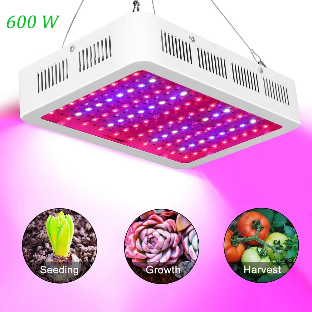 

Top Brand 600W 60 LEDs Grow Light Full Spectrum Red+Blue+White+UV+IR AC85~265V SMD5730 Led Plant Lamps LED Aquarium Lamps
