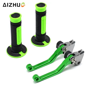 

Motocross Pivot Brake Clutch Levers Dirt Bike Handle Bar Hand Grips Set For KAWASAKI KX125 KX 125 2000 2001 2002 2003 2004 2005