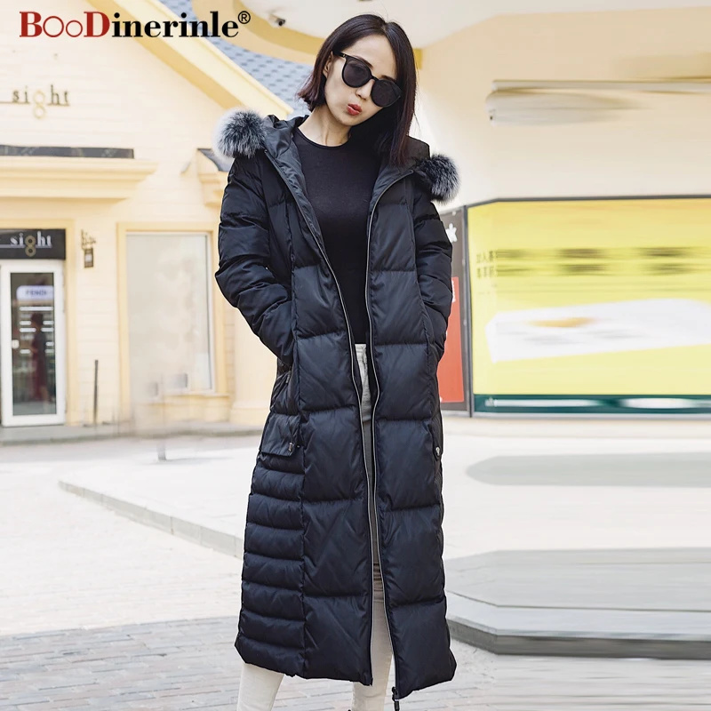 2018 Col Manteau Fourrure Renard Femelle Canard Veste X D'hiver Duvet long Épaississent Pour Outwaer Yr163 Blanc Femmes Capuchon Black À De Chaud Parka red pxnqnAtw4
