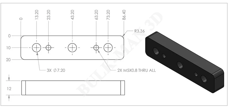 2 шт./лот v-слот алюминиевый сплав разделитель блок для 3d принтера OX CNC части машины V-Slot козловой пластины