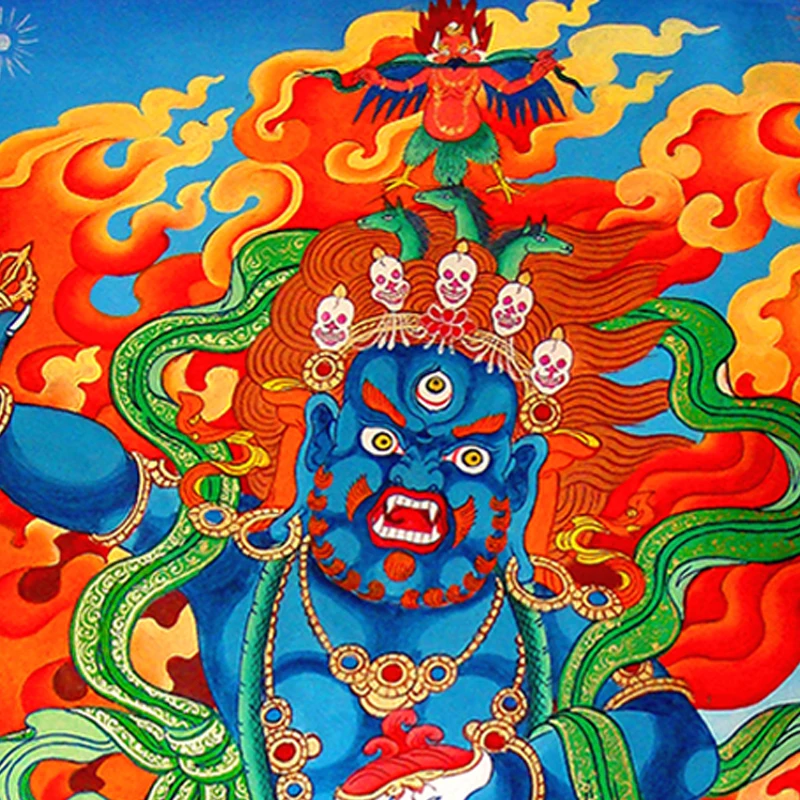 마이크로 스프레이 티베트어 탱카 거실 현관 걸이 그림, 탱카 주거 장식 그림