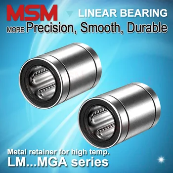 

MSM Linear Bearings Metal Retainer Type 4pcs/lot LM16/20/25/30MGA Steel Retainer Cage Shaft Ball Bushings High Temperature mm