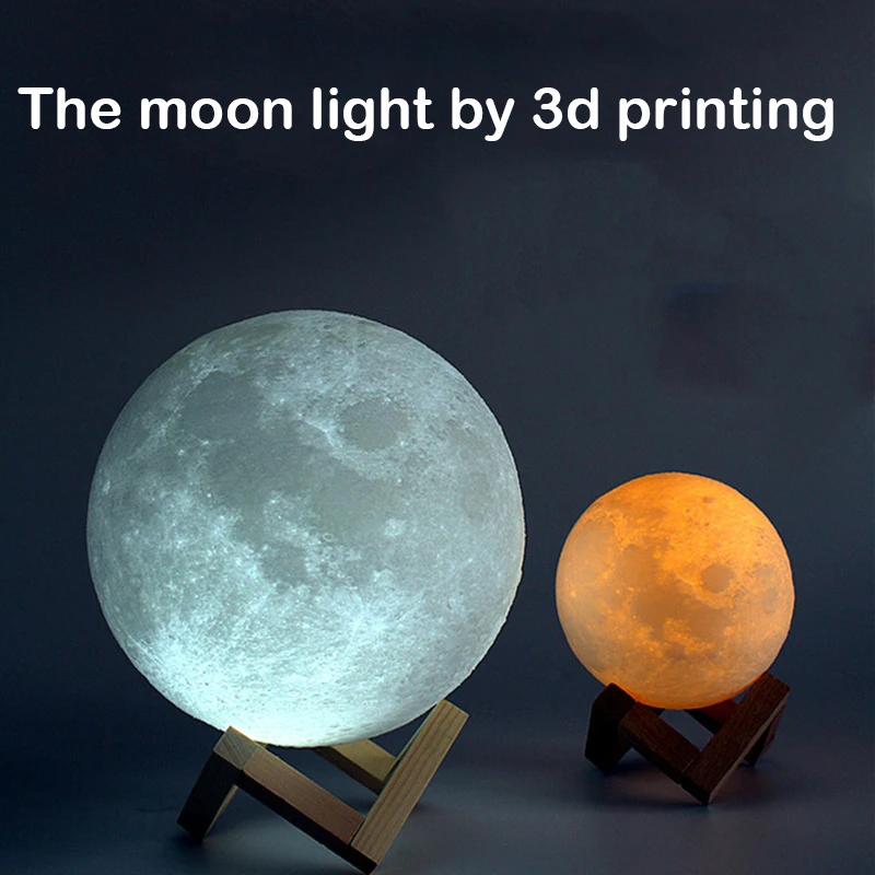 3D принт лунный свет usb зарядка двойной/три/шестнадцать цвет сенсорный контроль спальня фестиваль Регулируемый ночник украшения подарок