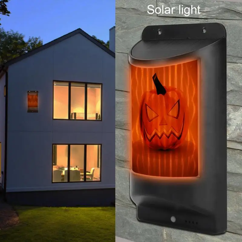 

Halloween Solar Garden Light Outdoor Waterproof LED Flickering Light Party Dancing Flame Wall Lamp luces solares para exterior