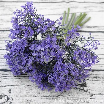 

Fake Bridal Bouquet Artificial Flowers Lavender Purple Color for Wedding Bride Bouquet Home Xmas Decorative Flower