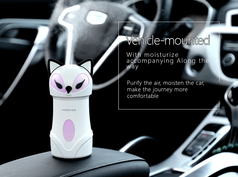 3-IN-1 Multi Fox LED fan humidifier 2018 new product usb mini baby humidifier