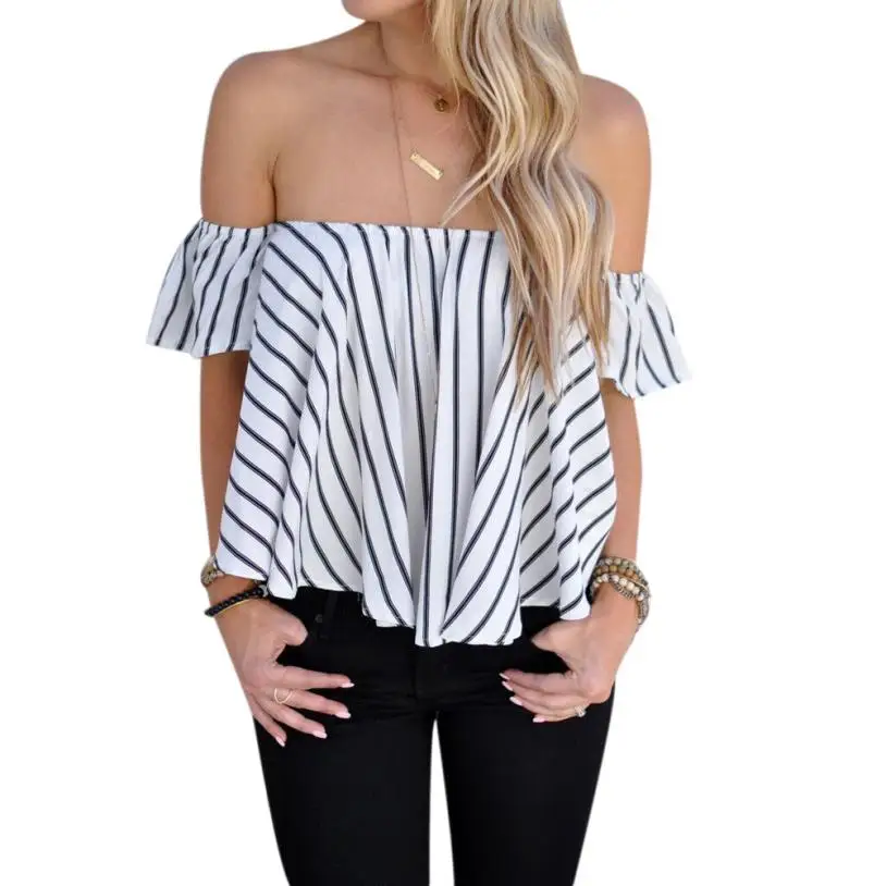 Blusas 2017 verano estilo mujeres Boho blusa mujeres atractivas patchwork casual de hombro sólido Camisas Slash Masajeadores de cuello Tops ropa mujer Blusas 2017 verano estilo mujeres Boho blusa mujeres atractivas patchwork casual de hombro sólido Camisas Slash Masajeadores de cuello Tops ropa mujer