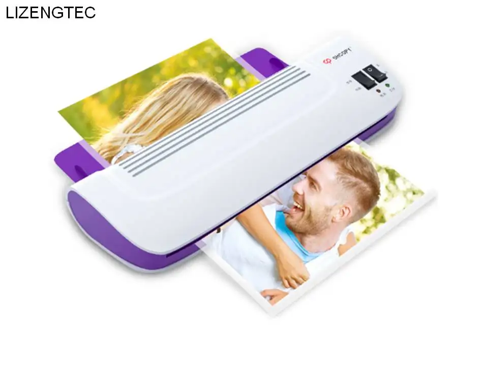

Free Shipping LIZENGTEC Sell Professional Office Hot and Cold Fast Warm-Up Roll Laminator Machine for A4 Paper Document Photo